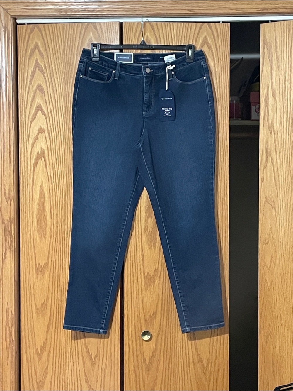 Stretch Ankle Jeans in Dark Blue - Comfortable Fit